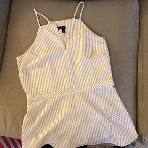 Banana Republic, Stripped white and grey halter top, size 4